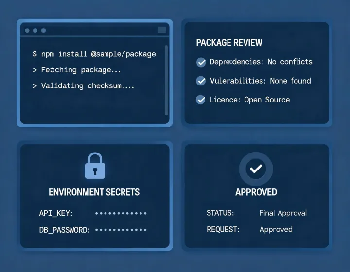 Terminal installation and credential review